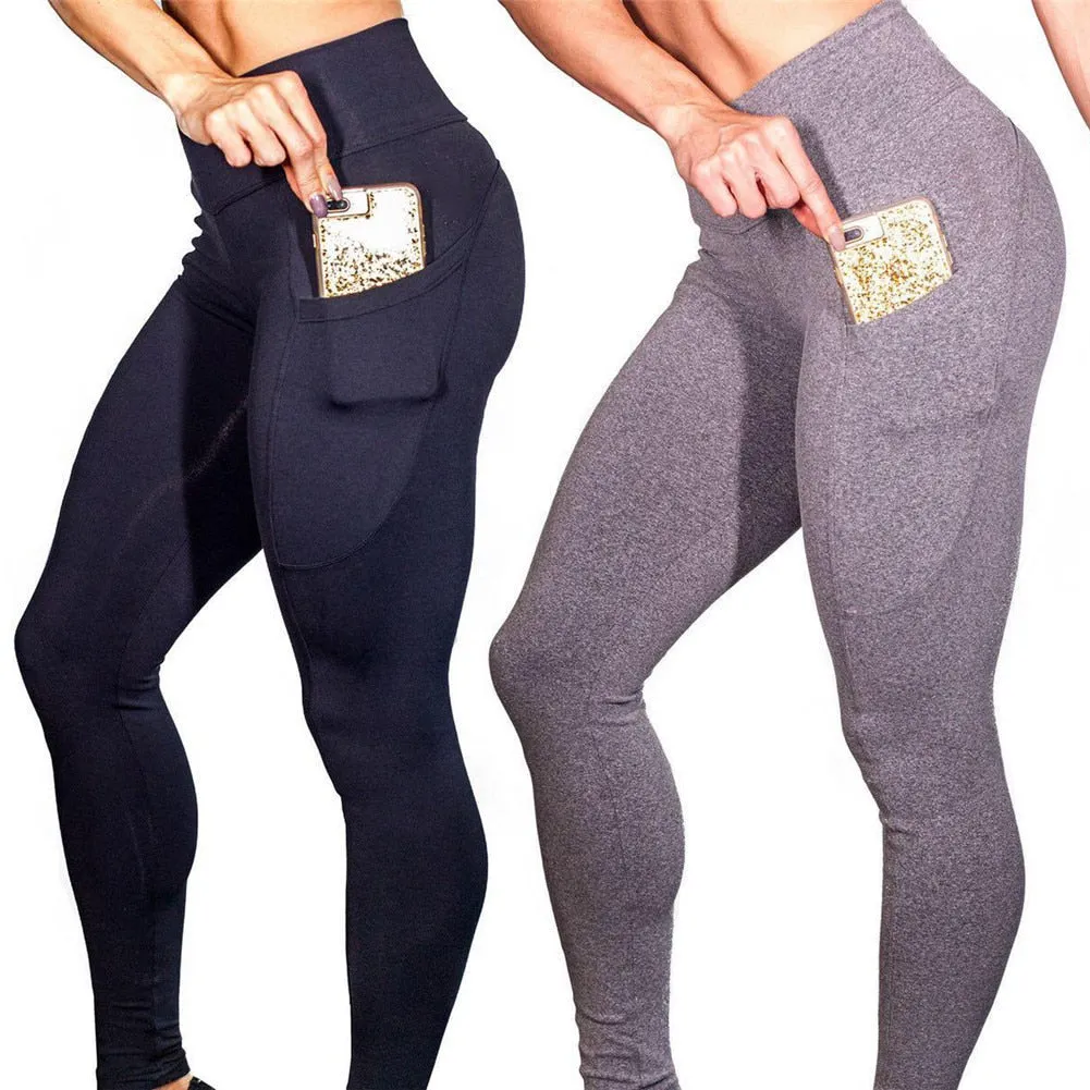 Push Up Black Leggings  High Waist Workout Polyester fitness Leggings Activewear