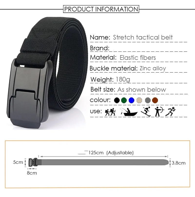 Quick Release Buckle Elastic Stretch Belt