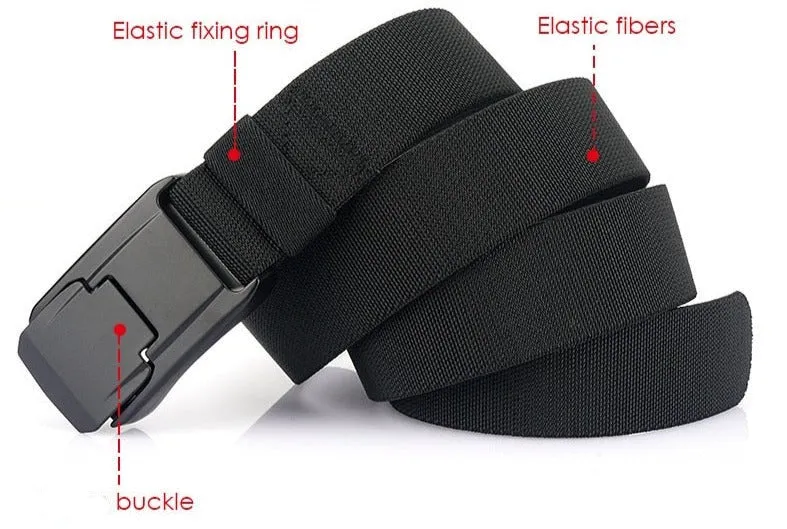 Quick Release Buckle Elastic Stretch Belt