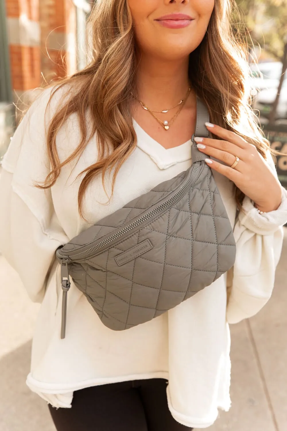 Quilted Large Sidekick Grey