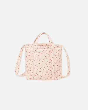 Quilted Tote Bag || Cherries