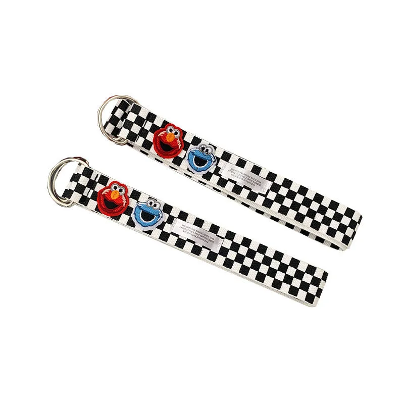 "CARTOON CHECKERS CANVAS" BELT K092514