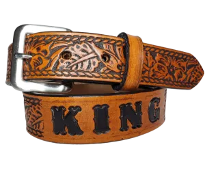 "Lil' Ranch" Leather KIDS/CHILDRENS Name Belt