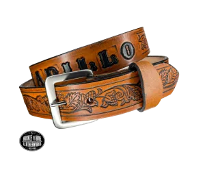 "The Huckleberry" Name Leather Belt