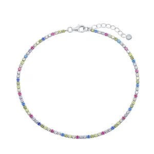 Rainbow Sparkle Anklet