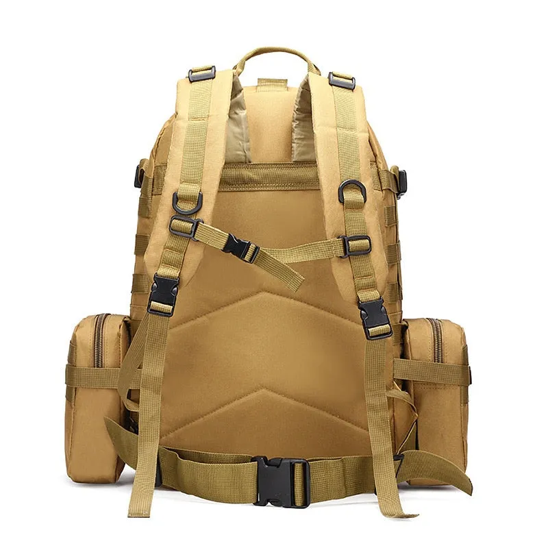 Realaiot 50L Tactical Backpack,Men's Military Backpack,4 in 1Molle Sport Tactical Bag,Outdoor Hiking Climbing Army Backpack Camping Bags Gifts for Men