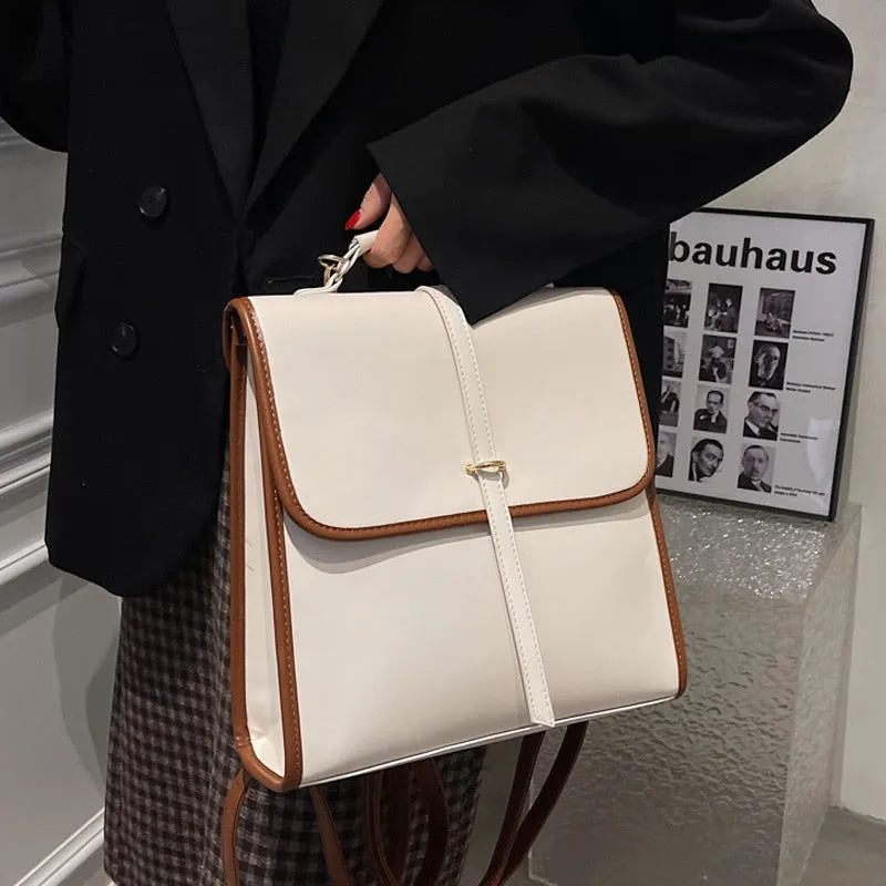 Realaiot Fashion Backpack High Quality Leather New Designer Backpacks for Teenage Girls Female School Shoulder Bag Women Backpack Purse