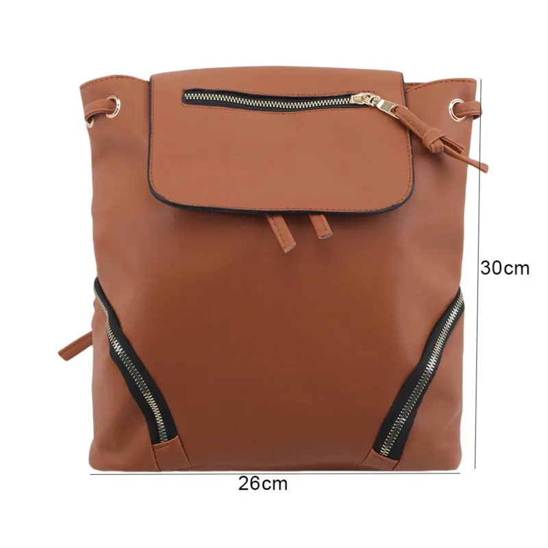 Realaiot Fashion Black Woman Backpack High Quality Youth PU Leather Backpacks for Teenage Girls Female School Bag Hot Sale Backpacks