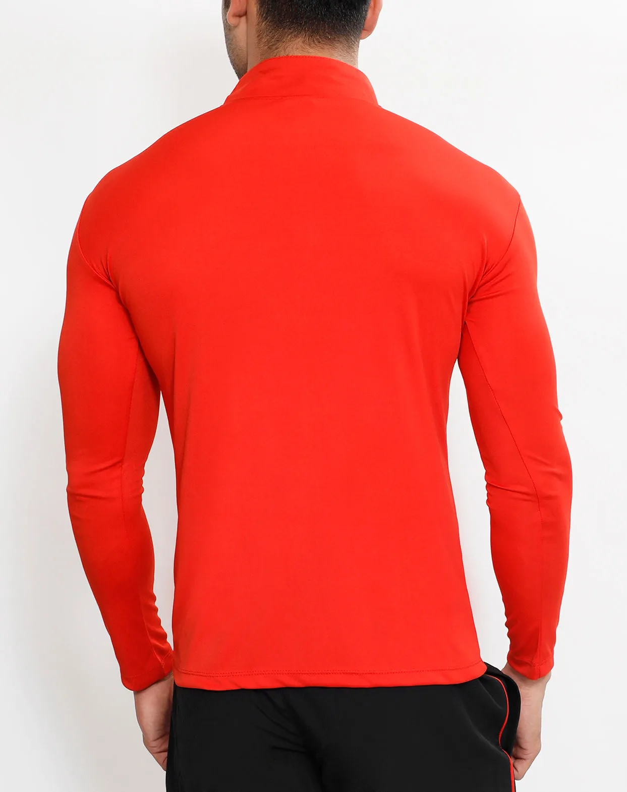 Red Black Half Zipper