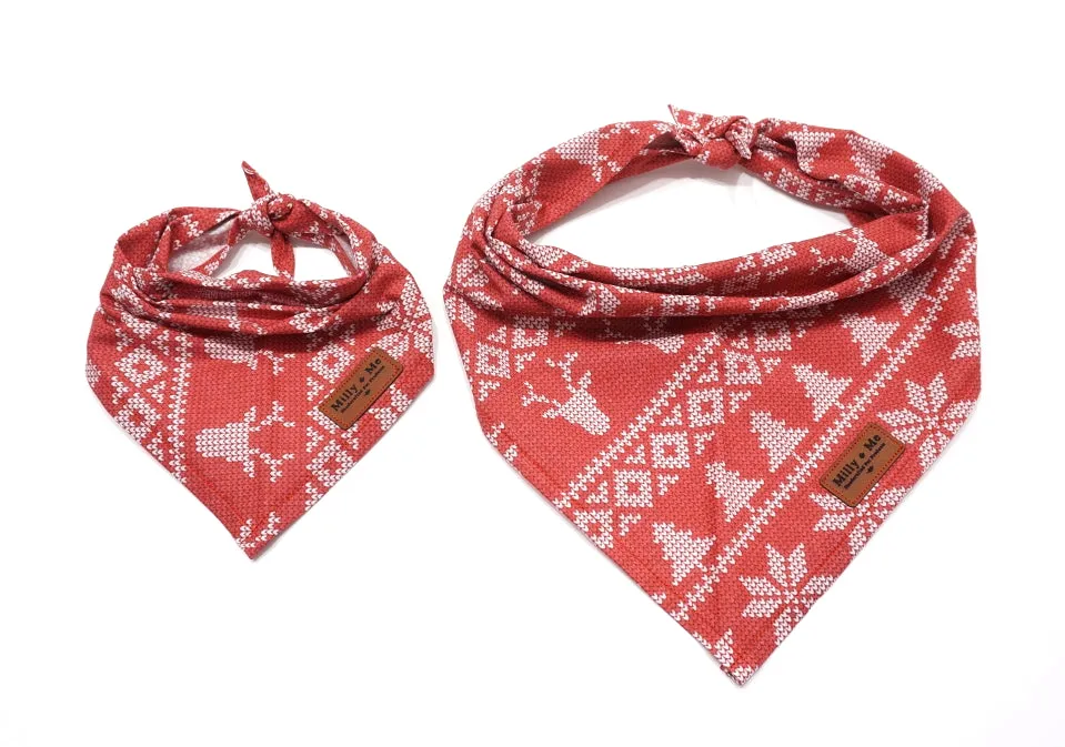 Red Winter Sweater - Pet Bandana