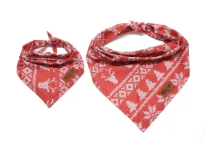 Red Winter Sweater - Pet Bandana