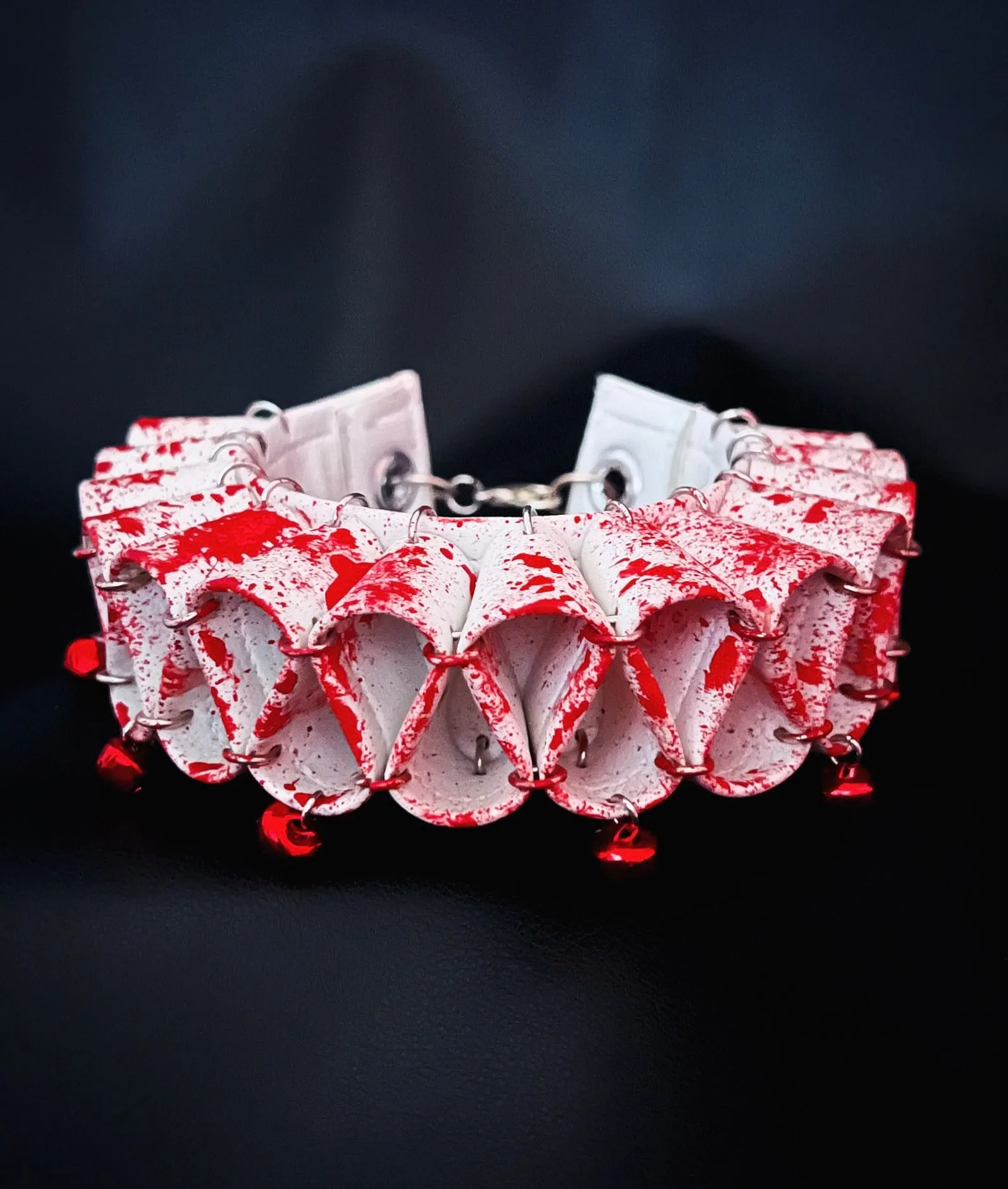 RESERVED Pair (two) Blood Splatter Anklets