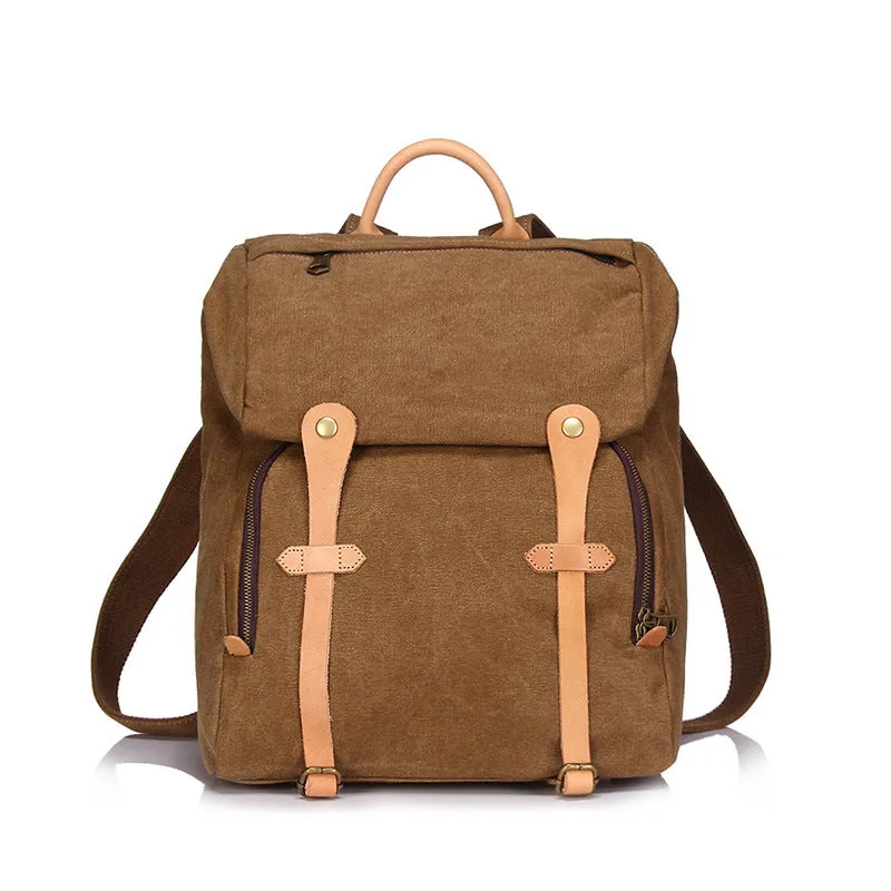 Retro Canvas Travel Backpack Large Capacity Canvas Backpack Men Canvas School Backpack