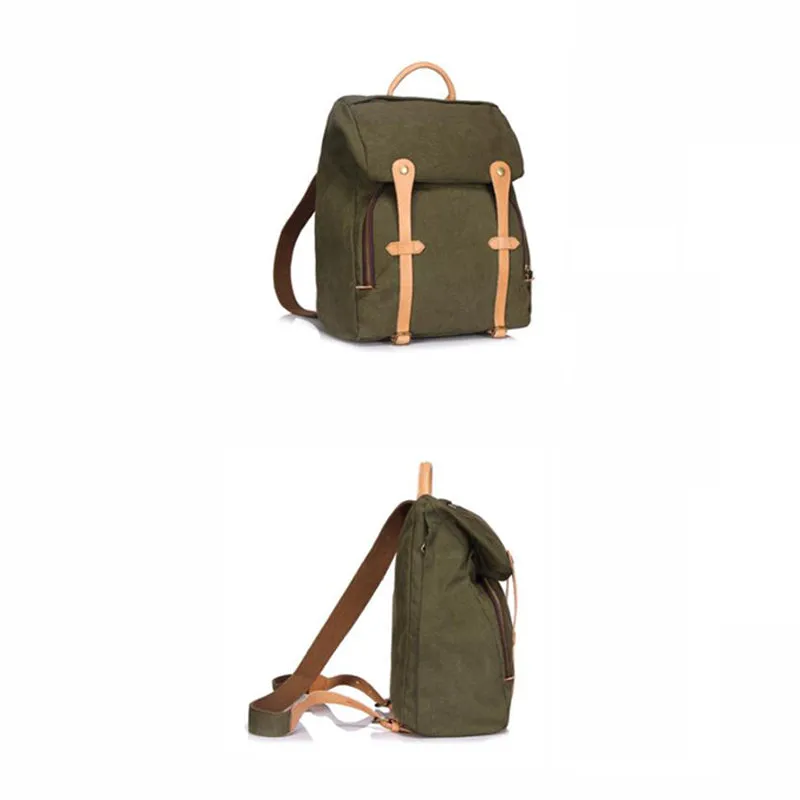Retro Canvas Travel Backpack Large Capacity Canvas Backpack Men Canvas School Backpack