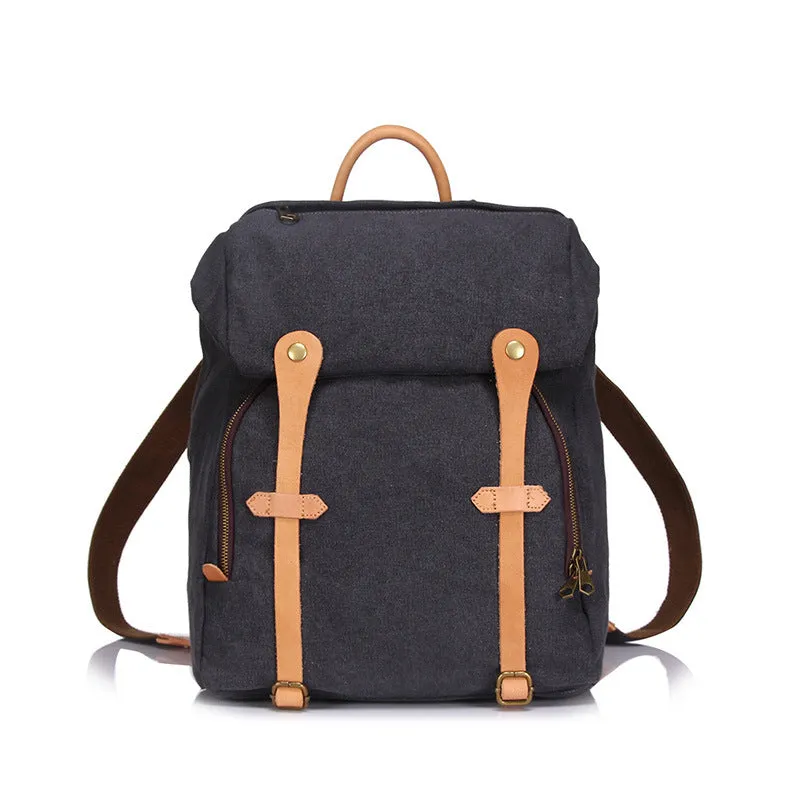Retro Canvas Travel Backpack Large Capacity Canvas Backpack Men Canvas School Backpack