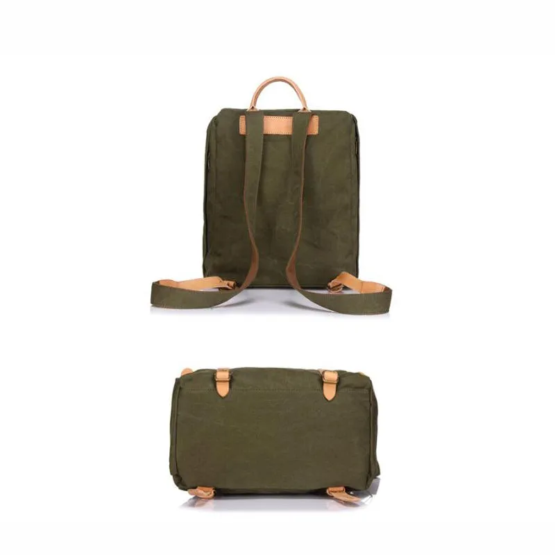 Retro Canvas Travel Backpack Large Capacity Canvas Backpack Men Canvas School Backpack
