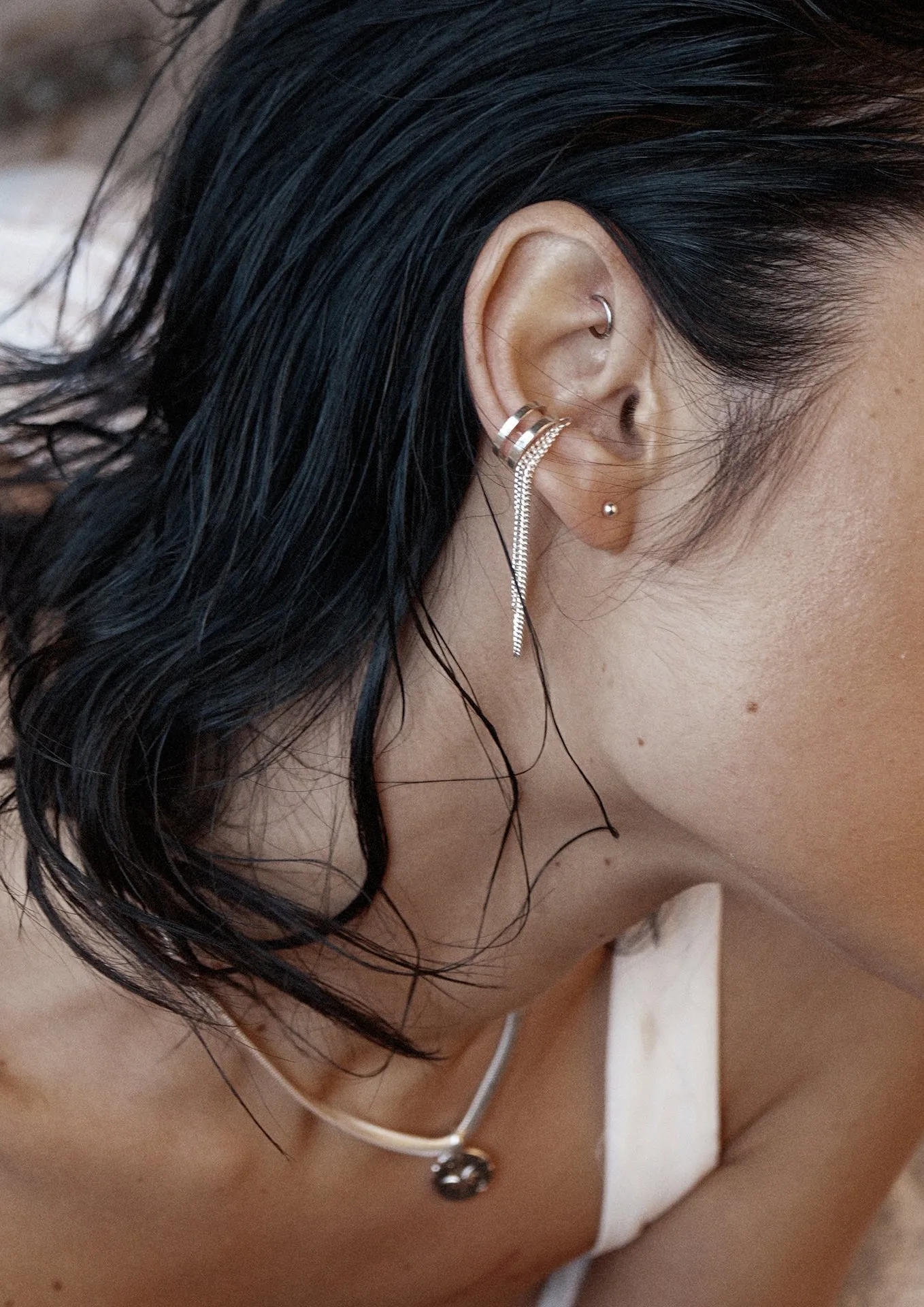 Revolve Ear Cuff Silver
