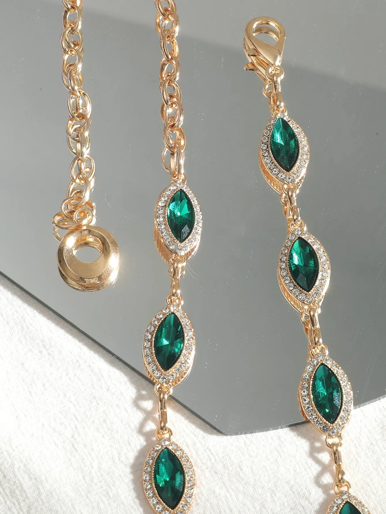 Rhinestone Decor Chain Belt- FD ⚡