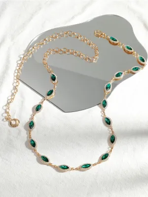 Rhinestone Decor Chain Belt- FD ⚡