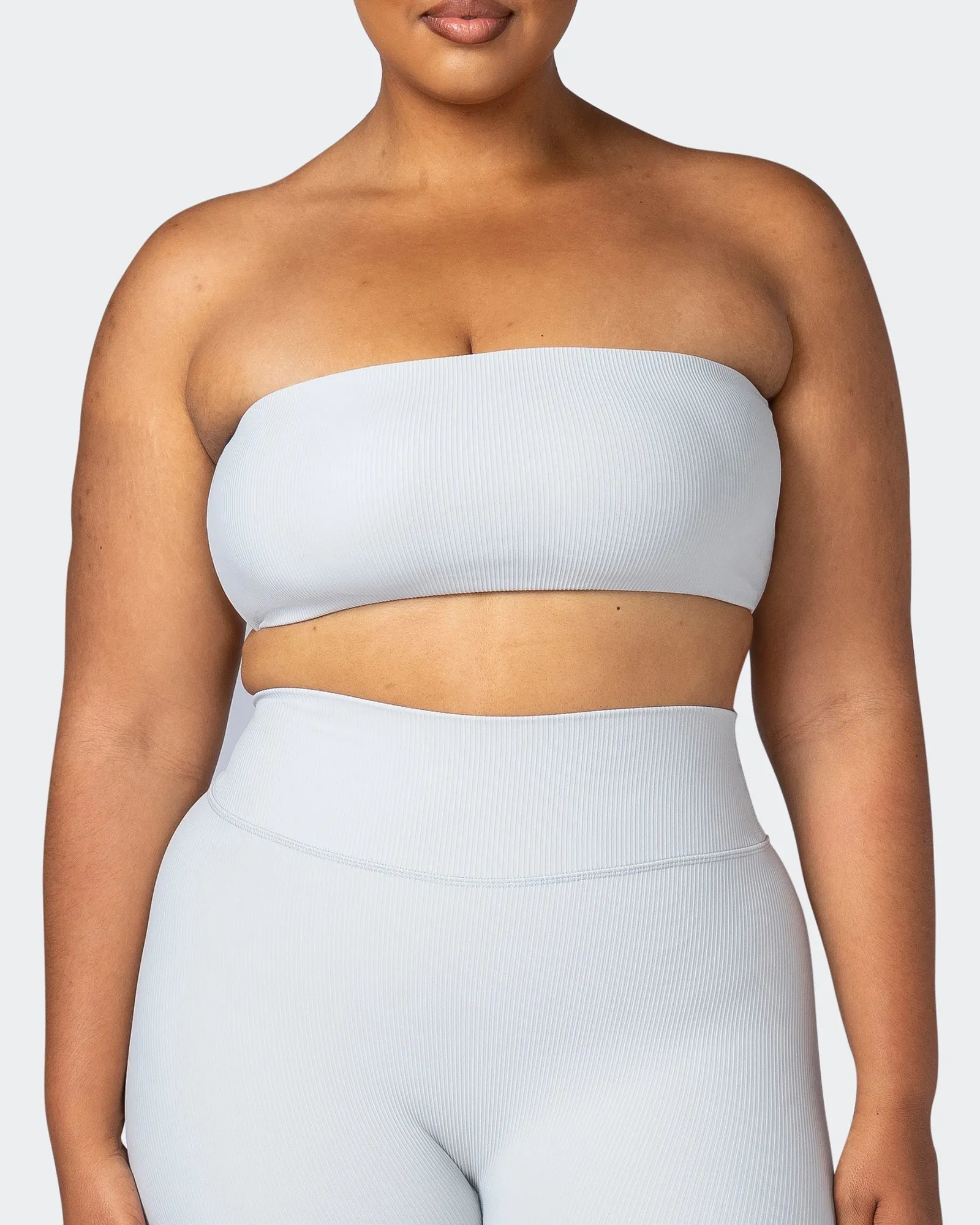 Ribbed Bandeau - Quiet Grey