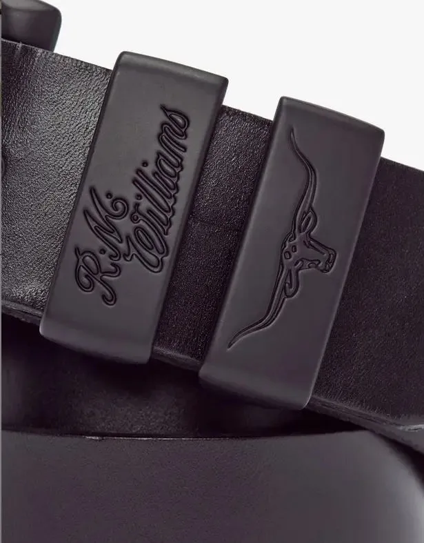 RM WILLIAMS Drover Belt - Mens 1.5" - Black
