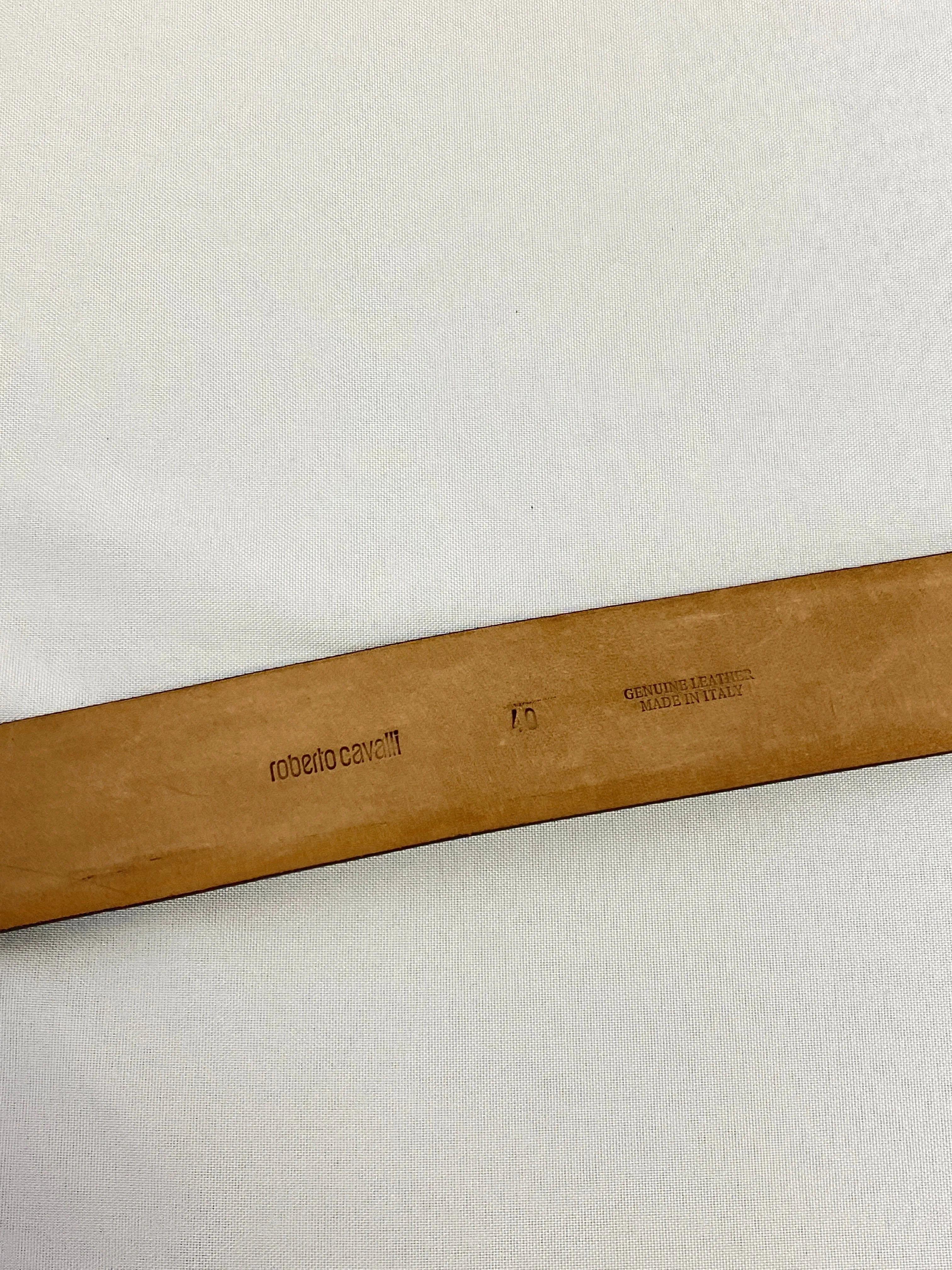 Roberto Cavalli Brown Leather Belt