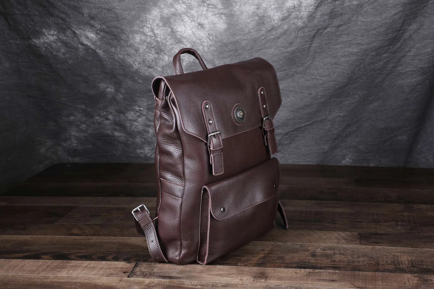 ROCKCOW Vintage Leather Backpack, Womens Leather Backpack Purse, School Backpack
