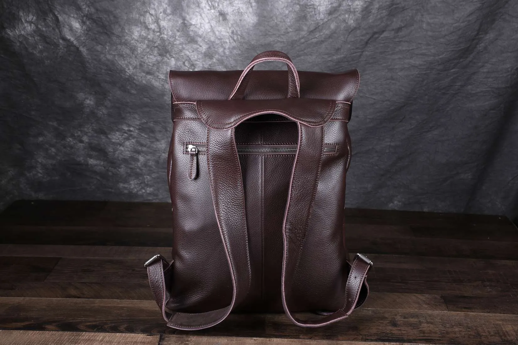 ROCKCOW Vintage Leather Backpack, Womens Leather Backpack Purse, School Backpack