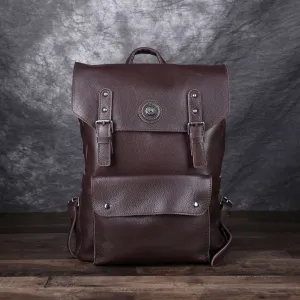 ROCKCOW Vintage Leather Backpack, Womens Leather Backpack Purse, School Backpack