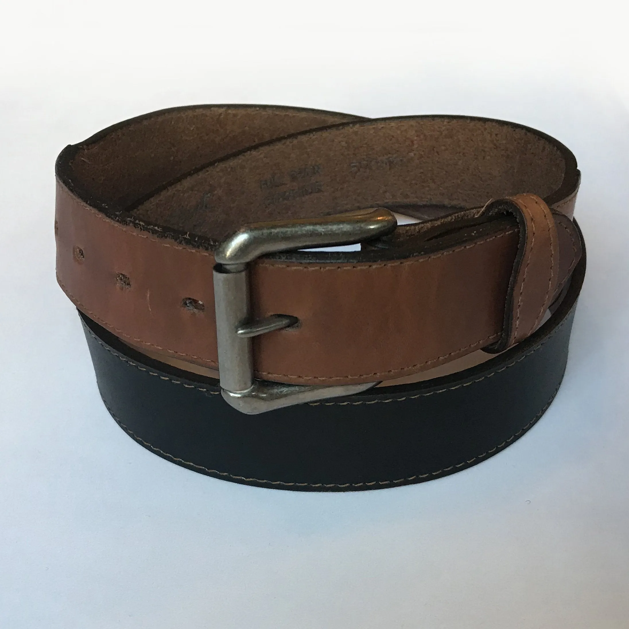 Rockmount Ranch Wear Accessory: Black and Tan Leather Belt