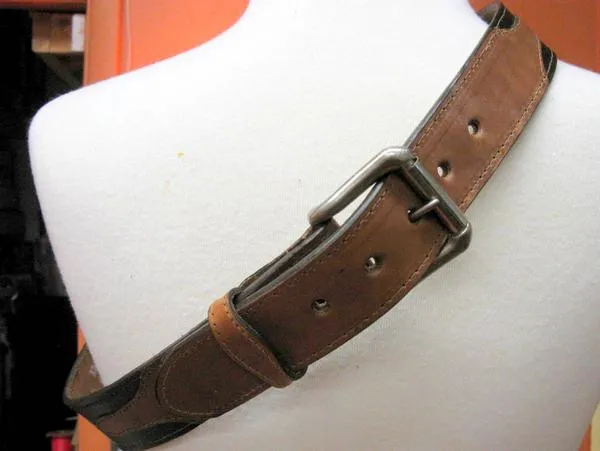 Rockmount Ranch Wear Accessory: Black and Tan Leather Belt