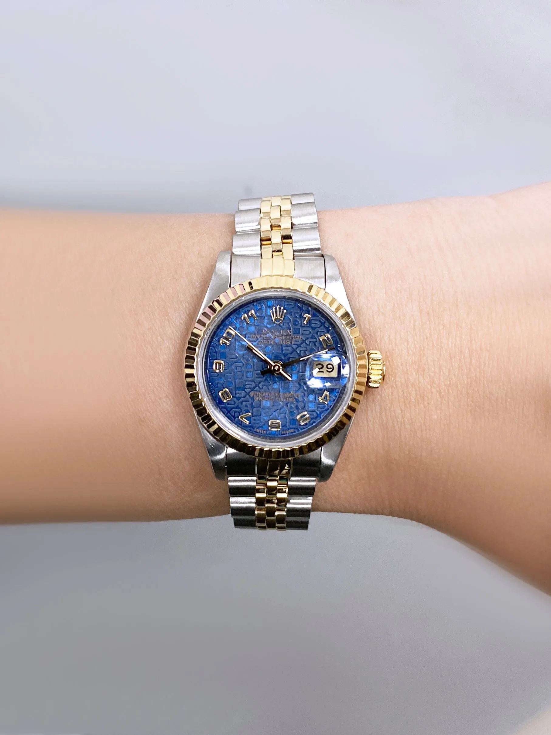Rolex Datejust 79173 Blue Anniversary Dial Ladies Watch