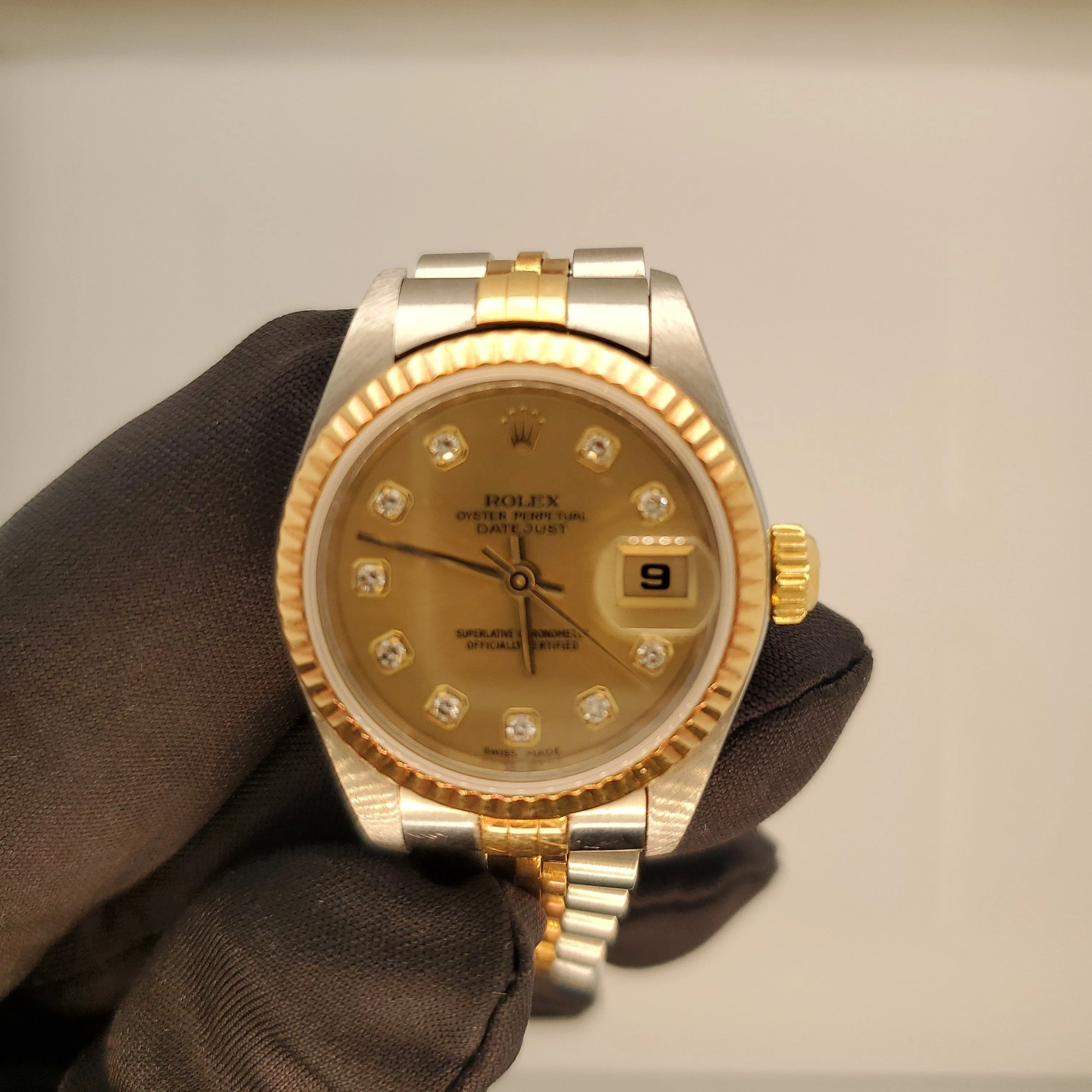 Rolex Datejust 79173 Diamond Dial Ladies Watch Box & Papers