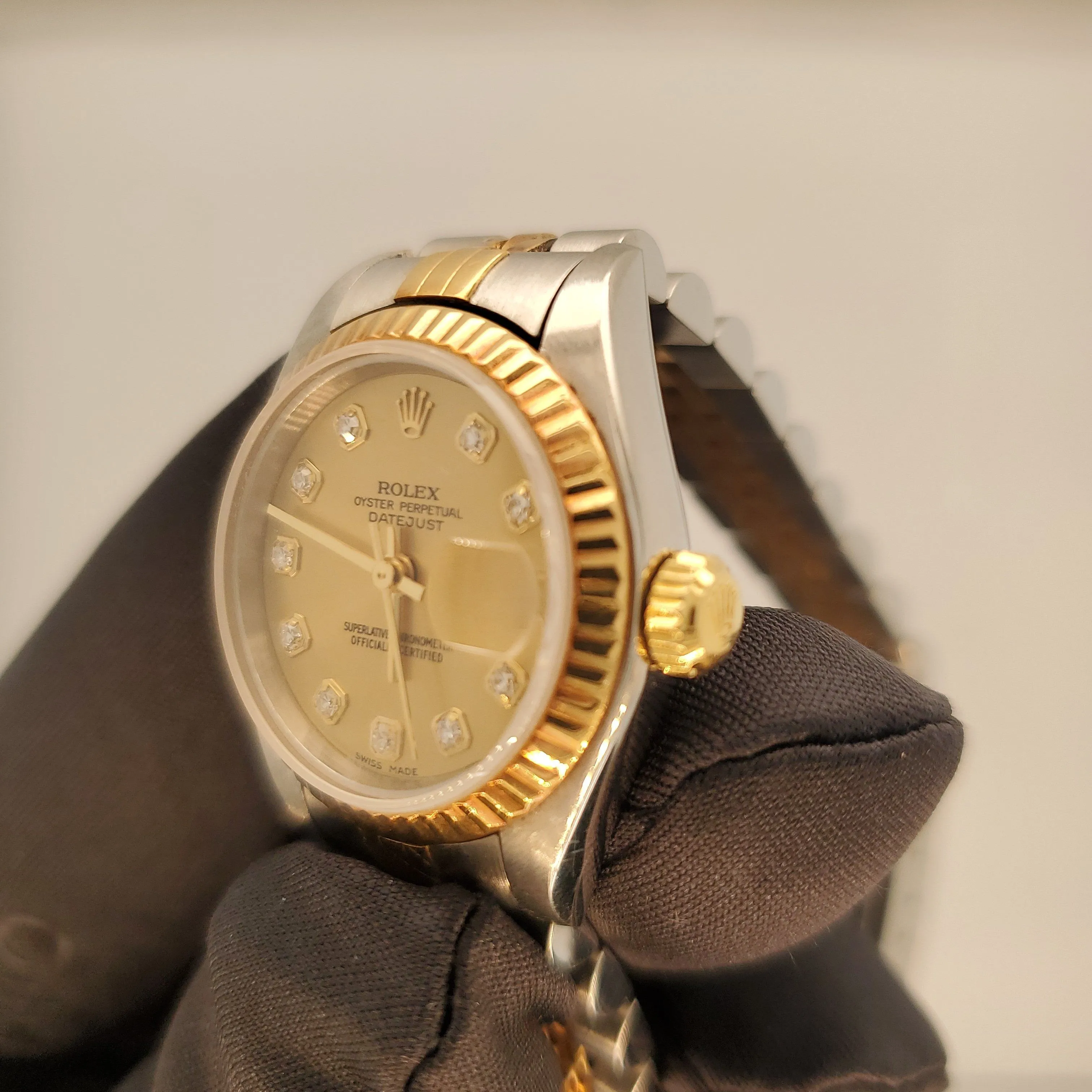 Rolex Datejust 79173 Diamond Dial Ladies Watch Box & Papers