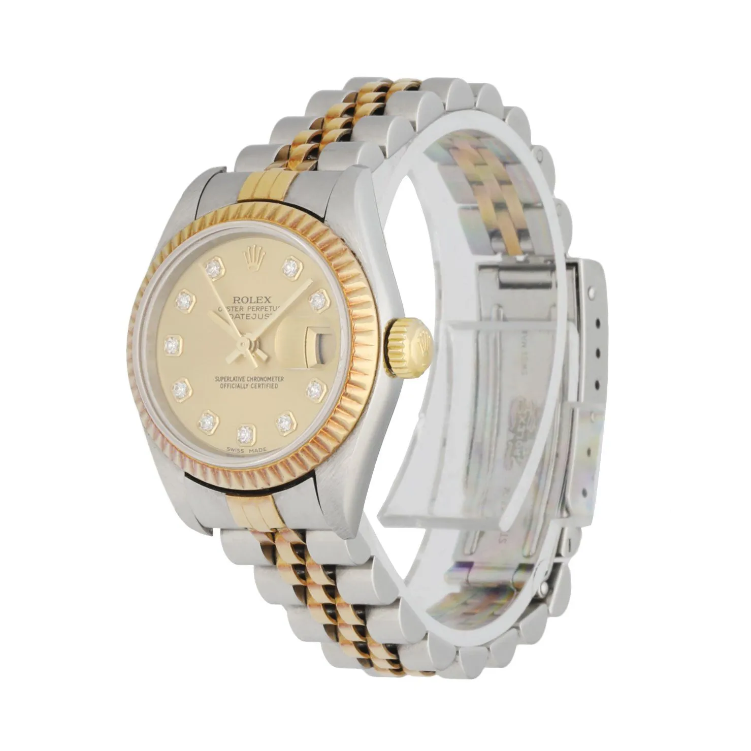 Rolex Datejust 79173 Diamond Dial Ladies Watch Box & Papers