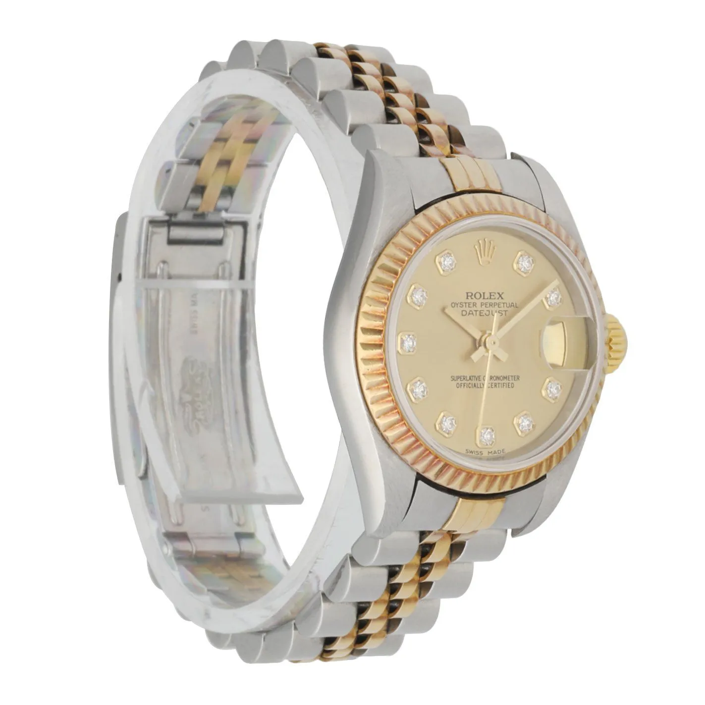 Rolex Datejust 79173 Diamond Dial Ladies Watch Box & Papers