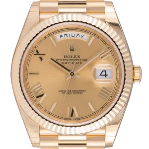 Rolex Day-Date 40 18ct Yellow Gold Champagne-colour Dial 228238