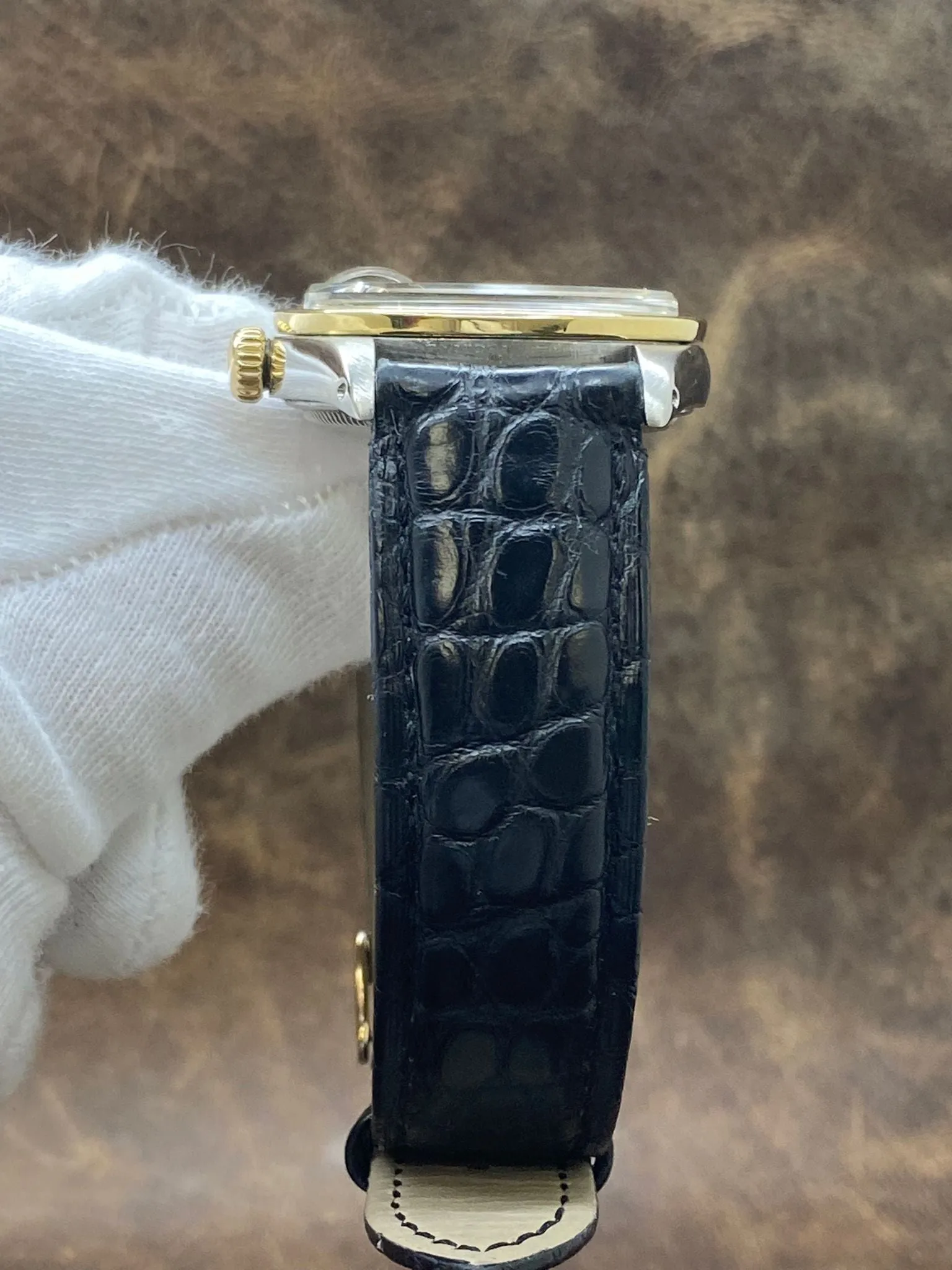 Rolex Oyster Perpetual Date 34mm 1500 Custom MOP Diamond Dial Automatic Watch