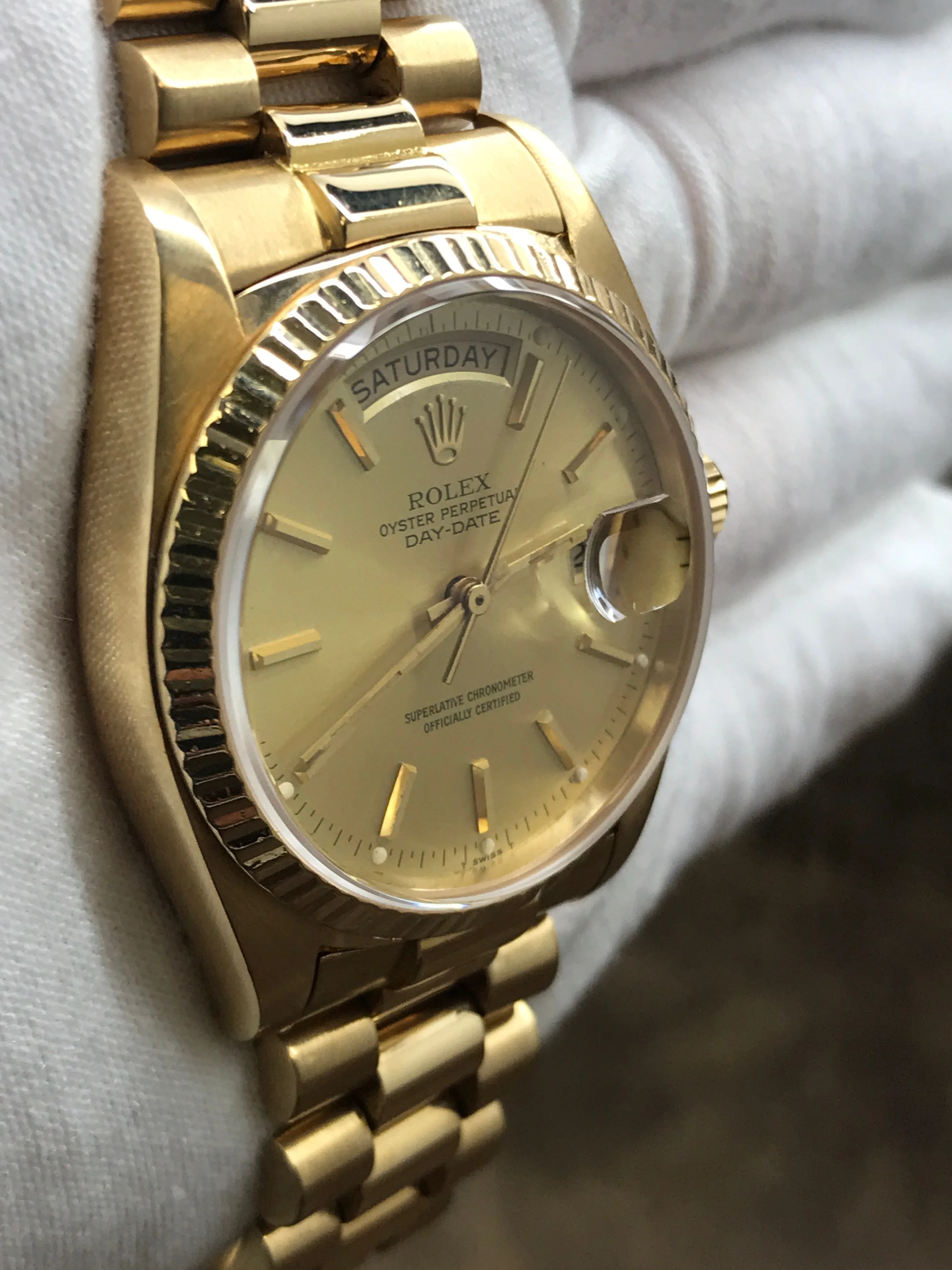 Rolex President Day Date 36mm 18038 Champagne Dial Automatic  Watch