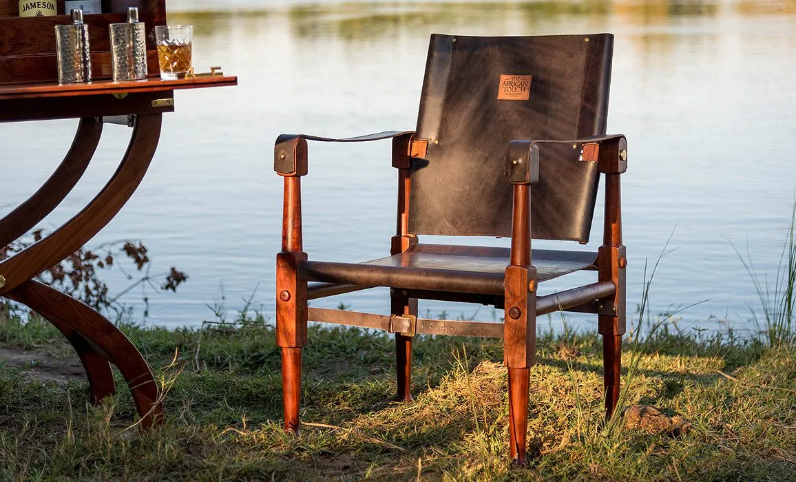 Roorkhee Portable Leather Arm Chair