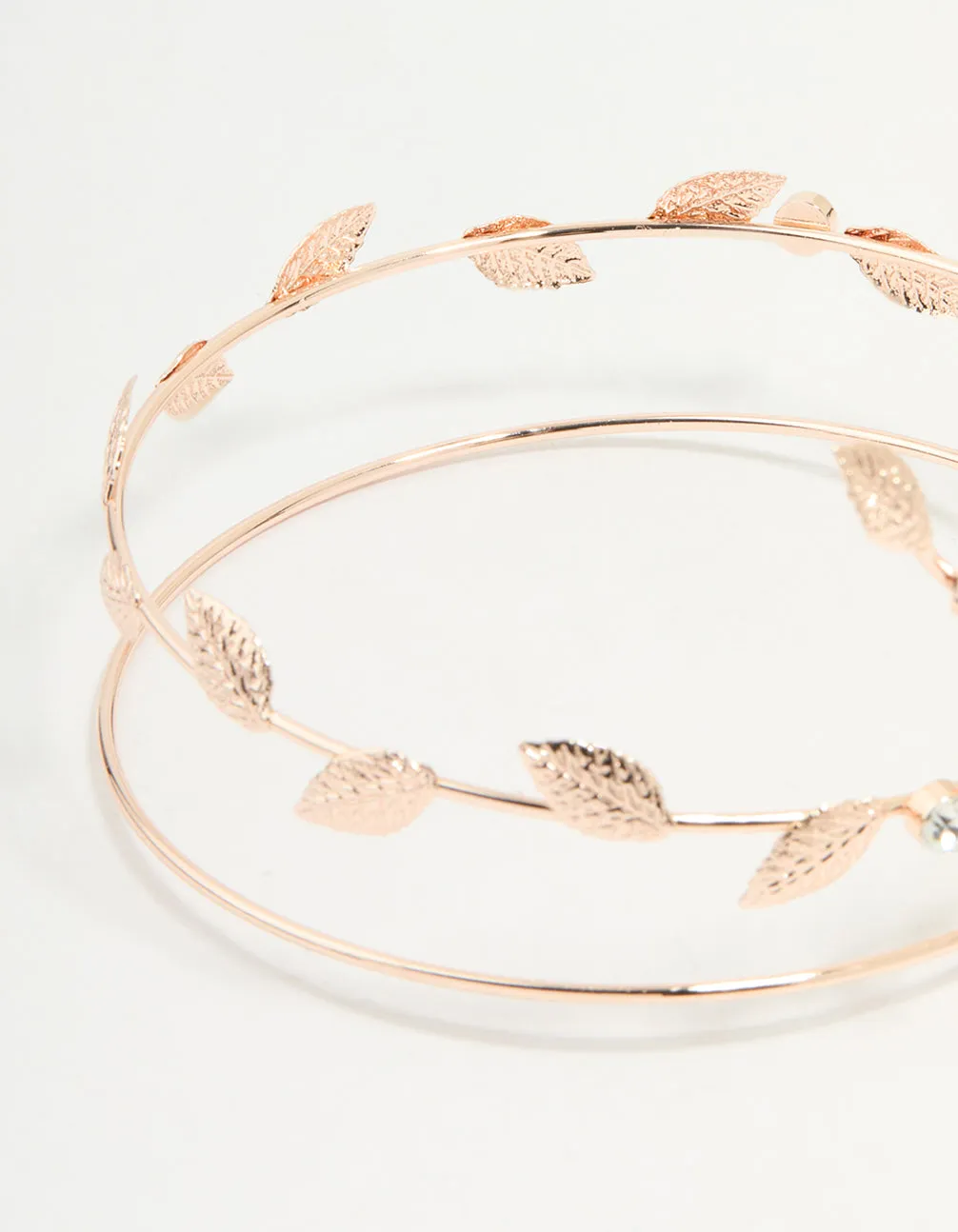 Rose Gold Leaf Wrap Arm Cuff
