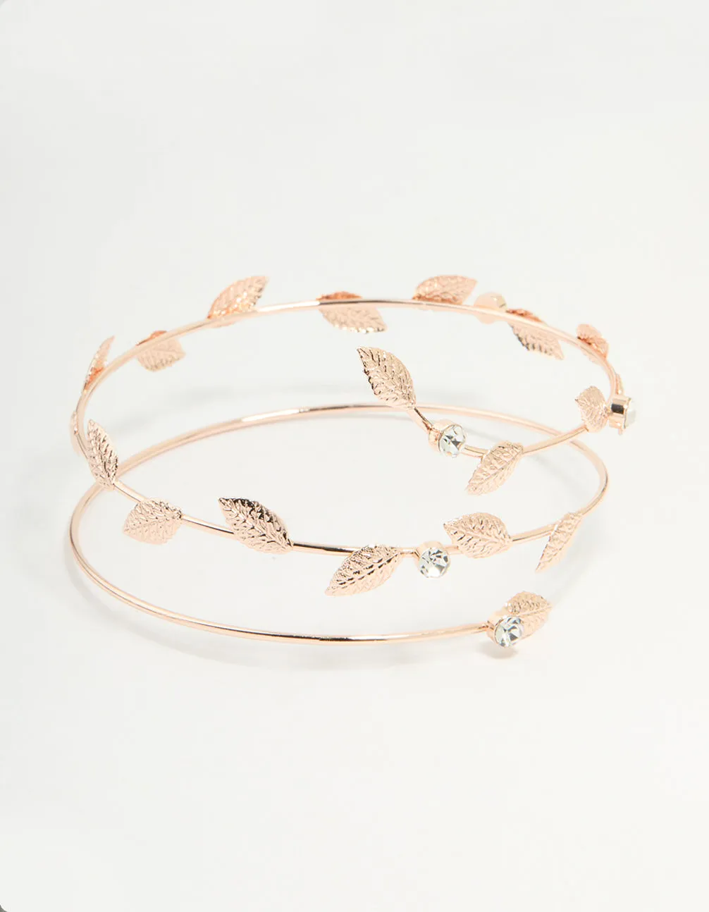 Rose Gold Leaf Wrap Arm Cuff
