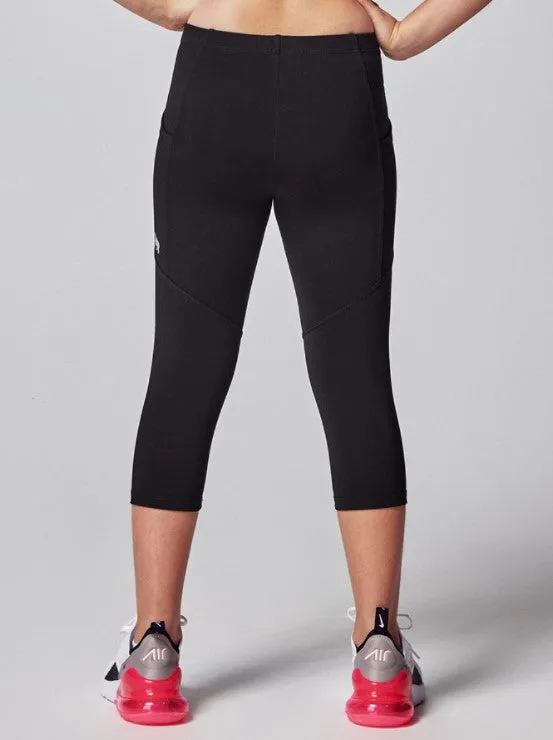 Running Bare Girls (Kids) All Star 3/4 Tight - Black