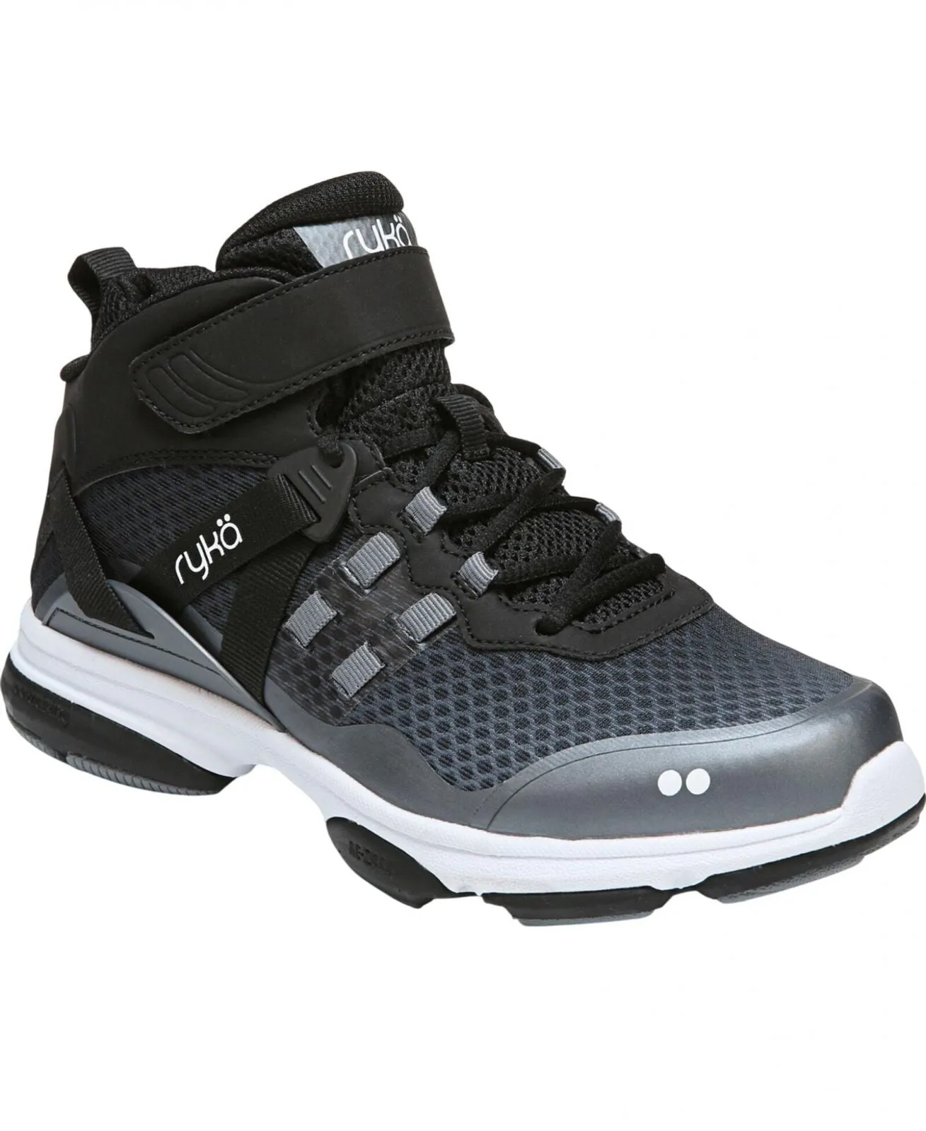 Ryka Womens Devotion Xt Mid Cross Trainer Sneakers Black / Grey / White 6.5M