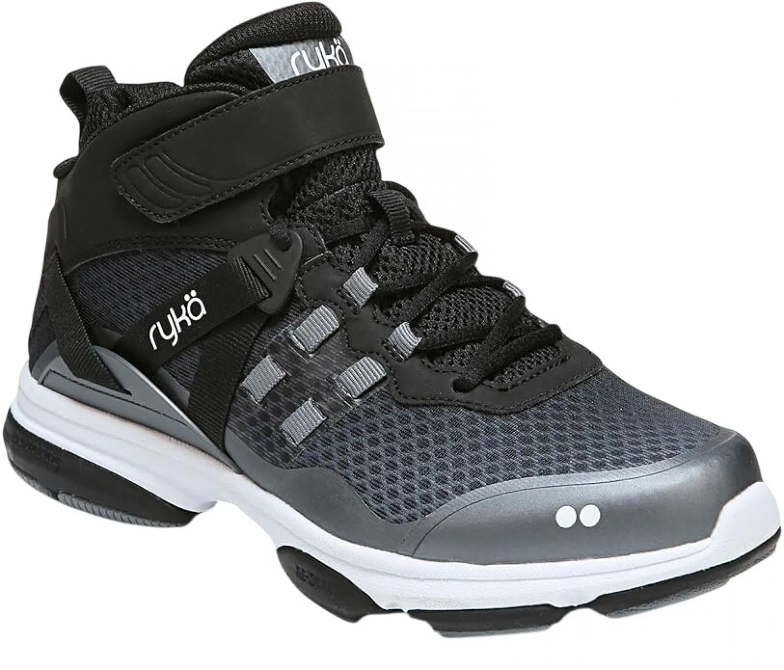 Ryka Womens Devotion Xt Mid Cross Trainer Sneakers Black / Grey / White 6.5M