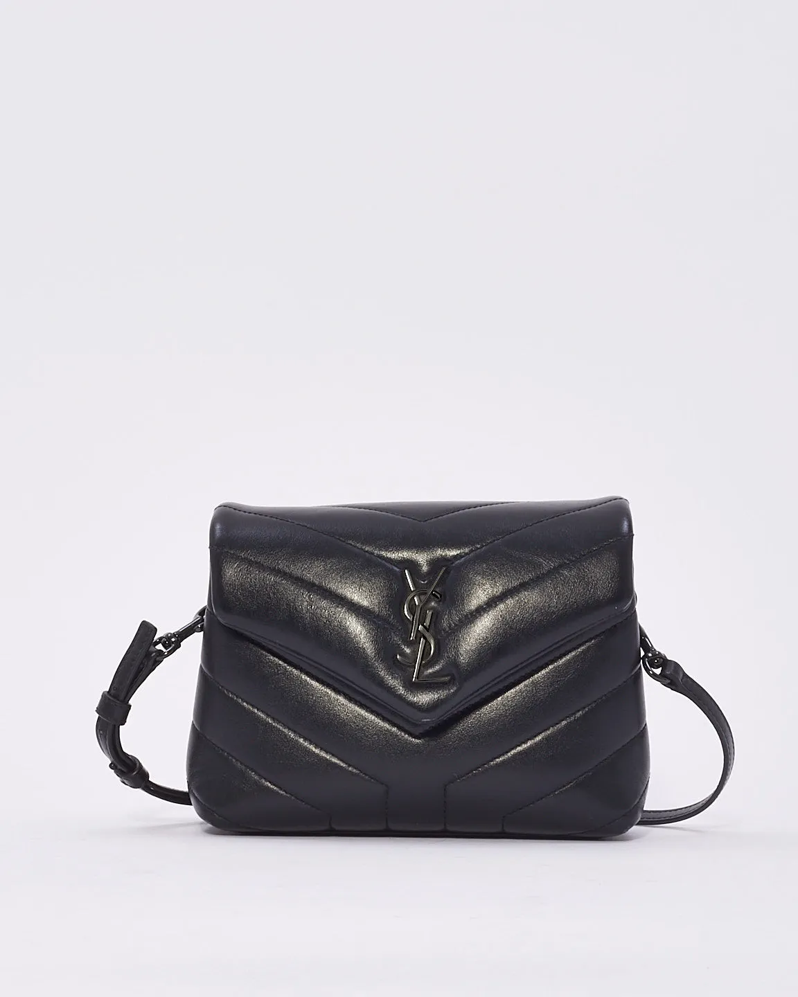 Saint Laurent Black Y Quilted Leather Toy Loulou Crossbody Bag