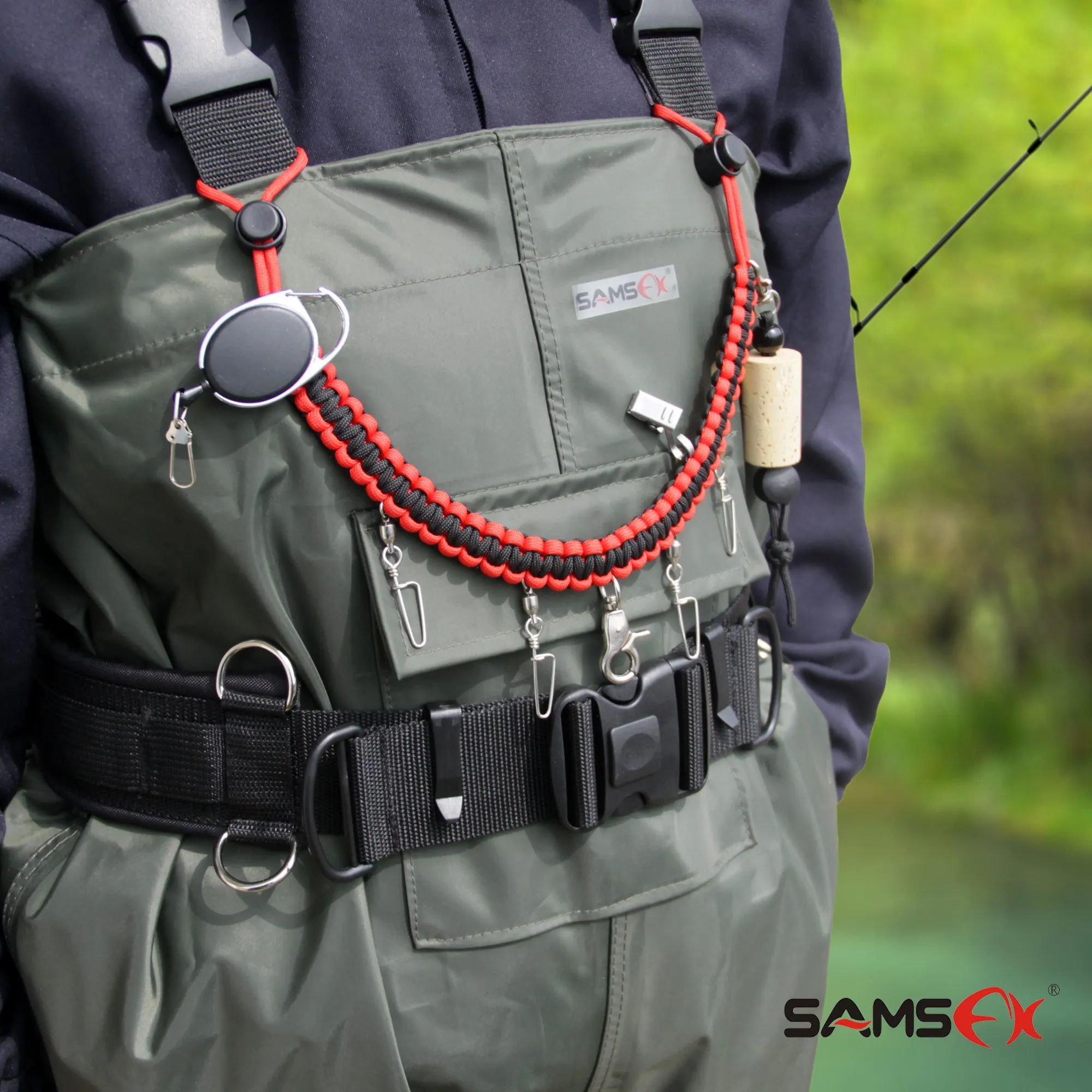 SAMSFX Adjustable Fishing Wader Belt Wading Belts for Surf Casting Kayak