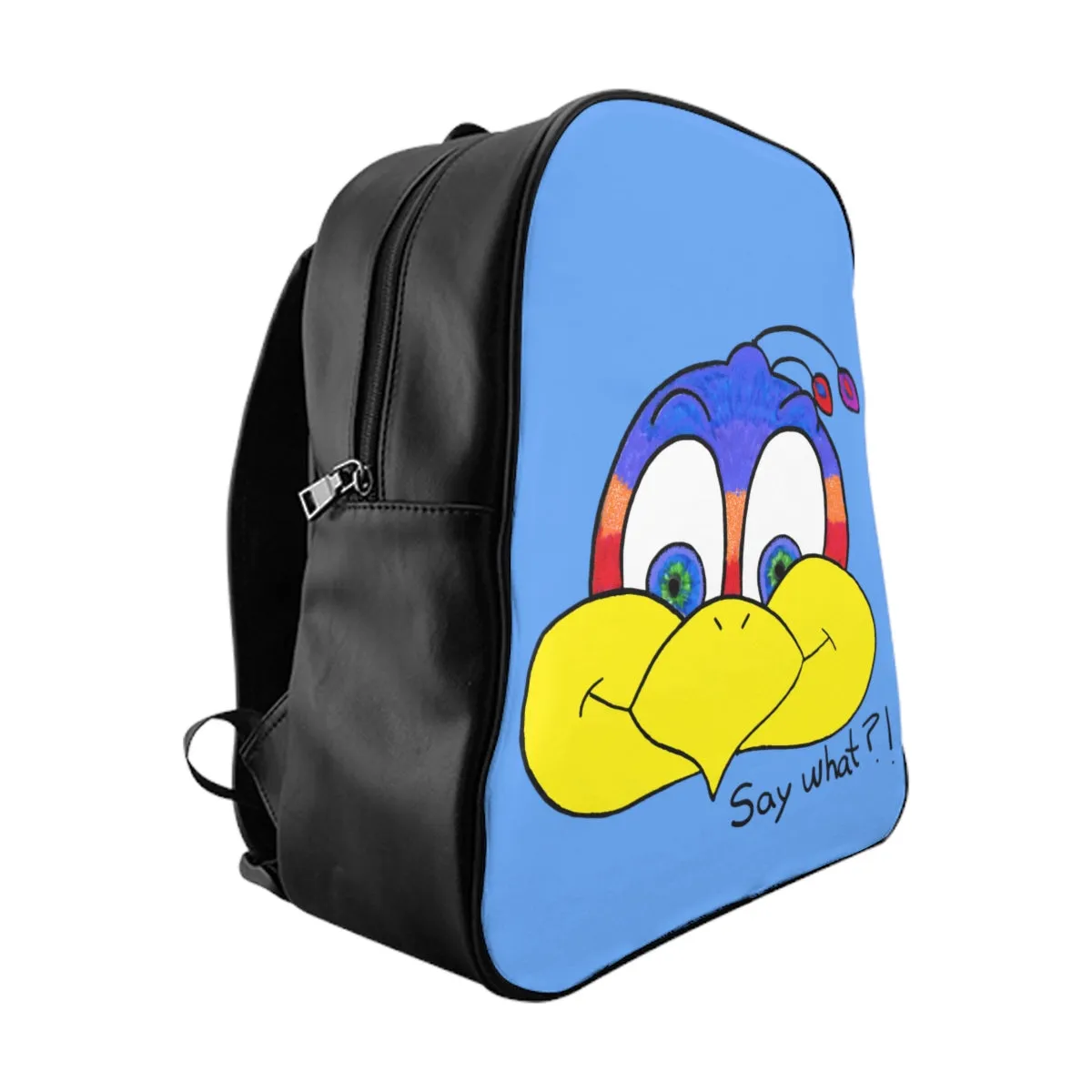 Say what?! light blue School Backpack