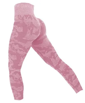 Seamless Camo Workout Leggings High Waisted