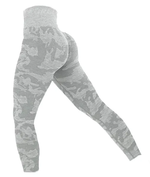 Seamless Camo Workout Leggings High Waisted